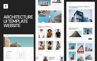 Site Web de modèle d&amp;#39;interface utilisateur d&amp;#39;architecture