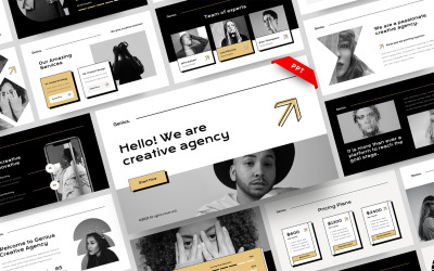 Genius - Kreativagentur PowerPoint-Vorlage