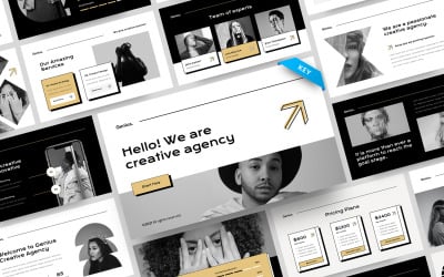 Genius — szablon Keynote agencji kreatywnej