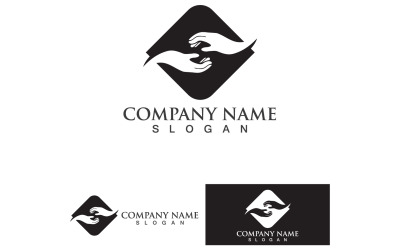 Hand Hope Logo und Symbol Care Vector V15