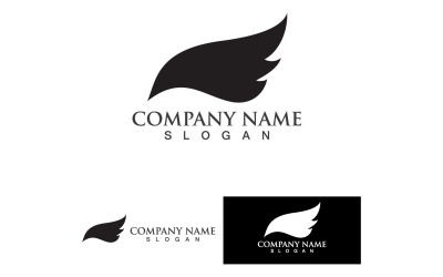 Icono de vector de logotipo de pájaro de ala V27