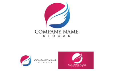 Kanatlı Kuş Logo Vektör Simgesi V3