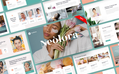 Neolora - Spa &amp;amp; Beauty Center PowerPoint šablony