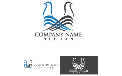 Piccione Bird Logo Vector Icon V25