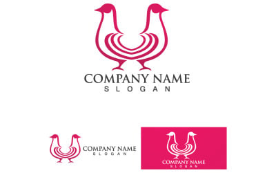 Pigeon Bird Logo Vector Icon V1