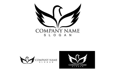 Pigeon Oiseau Logo Vector Icon V13