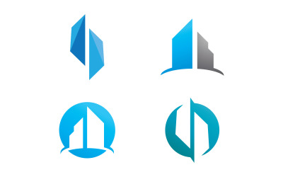 Шаблон логотипа здания. Векторная иллюстрация. V10