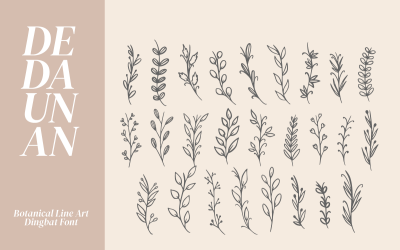 Dedaunan - ett botaniskt Dingbat-teckensnitt