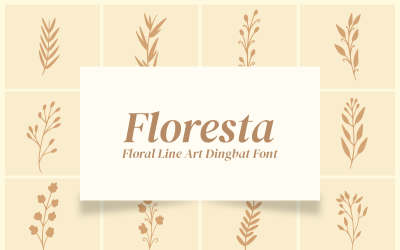Floresta - Fonte Botanical Dingbat