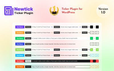 Newtick - Ticker WordPress Plugin pro Sticky a Sidebar