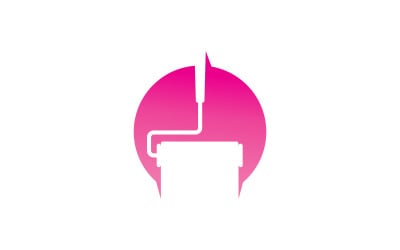 Painting logo template. Vector illustration. V1