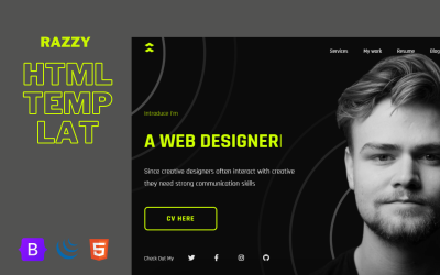 Razzy – Personal Bootstrap sablon