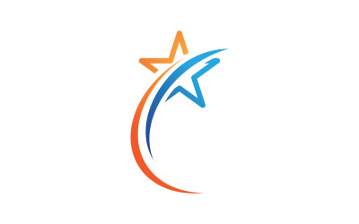 Szablon logo gwiazdy. Ilustracja wektorowa. V1