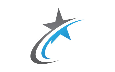 Yıldız logo şablonu. Vektör çizim. V2