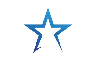 Yıldız logo şablonu. Vektör çizim. V7
