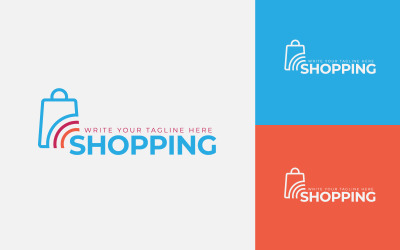 Design de logotipo para loja on-line para negócios de comércio eletrônico