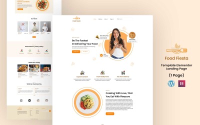 Food Fiesta - Hotell- och restaurangtjänster Elementor Template Kit