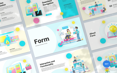 Keynote-sjabloon voor presentatie van webdesign