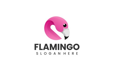 Logo-Stil mit Flamingo-Farbverlauf 4