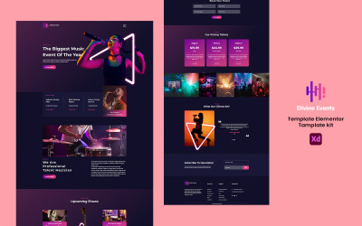 Divine Events - Musical Event Ready to Use Elementor Template Kit