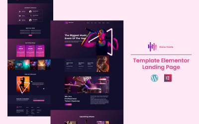 Divine Events - Musikevenemang redo att använda Elementor Template Kit
