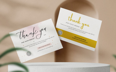 Cartão de agradecimento empresarial minimalista