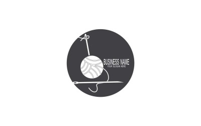 Vector de logotipo creativo de silueta de aguja negra 11