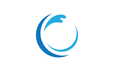 Wasserwellen-Logo-Vorlage. Vektor-Illustration. V2