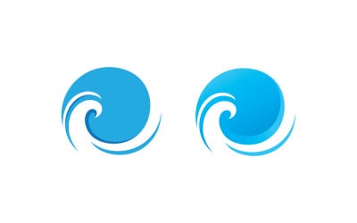 Шаблон логотипа Water Wave. Векторная иллюстрация. V4