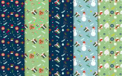 Weihnachtsnahtloser Mustersammlungsvektor