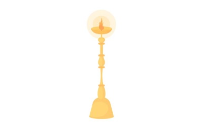 Золотий свічник держатель напів плоский колір векторного об&amp;#39;єкта