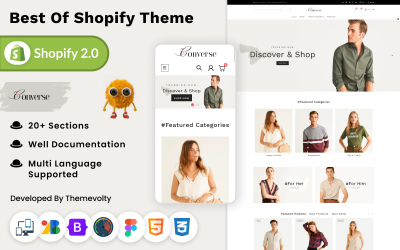 Converse Mega Style – Minimal Fashion Shopify 2.0 reszponzív téma