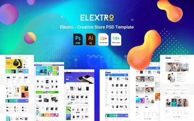 Elextro - PSD шаблон креативного магазина электроники