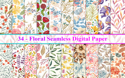 Floral Seamless Pattern, Flower Pattern, Floral Seamless Background