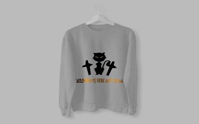 Halloween está aquí y yo también gato camiseta Halloween