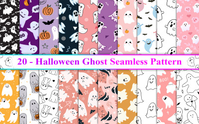 Halloween Ghost Seamless Pattern, Ghost Seamless Pattern, Halloween Ghost háttér