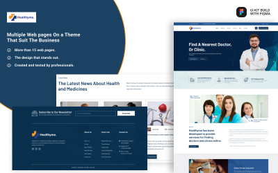 Healthyme: kit de interfaz de usuario del sitio web médico y de salud | figma