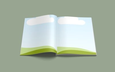 Makieta notebooka | Prosty szablon okładki książki | Makieta czasopisma | Stacjonarny wyświetlacz makiety PSD Makieta