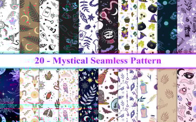 Mistik Dikişsiz Desen, Büyülü Dikişsiz Desen, Mistik Arka Plan