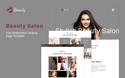 Salon krásy - šablona vstupní stránky