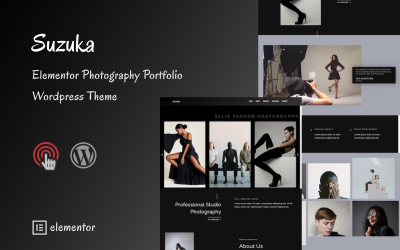 Suzuka – Minimális portfólió és fényképezés egyoldalas WordPress téma
