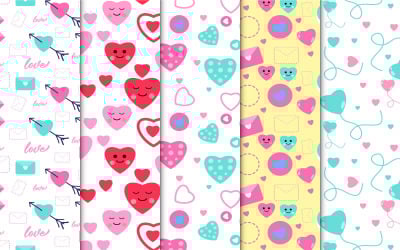 Abstract love pattern collection vector