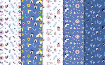 Blumenmuster Sammlung Vektordesign