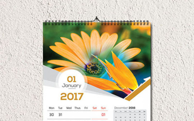 Kreativní šablona nástěnného kalendáře