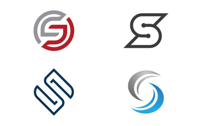 Letter S logo template. Vector illustration. V11