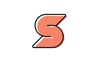 Letter S logo template. Vector illustration. V6