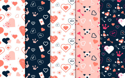 Lieben Sie minimalen Musterdekorationsvektor