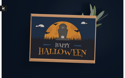 Plantilla de tarjeta de felicitación de Halloween