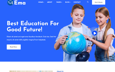 Eman - тема WordPress для дитячого садка та догляду за дітьми.