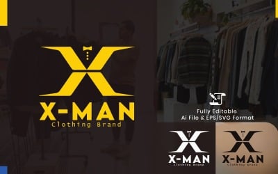 Шаблон логотипу бренду чоловічого одягу